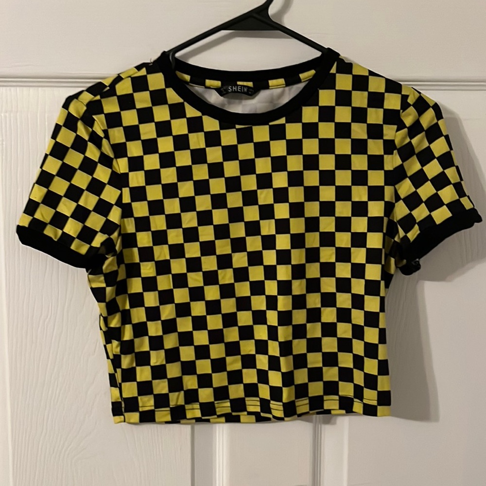SHEIN checker crop top size small